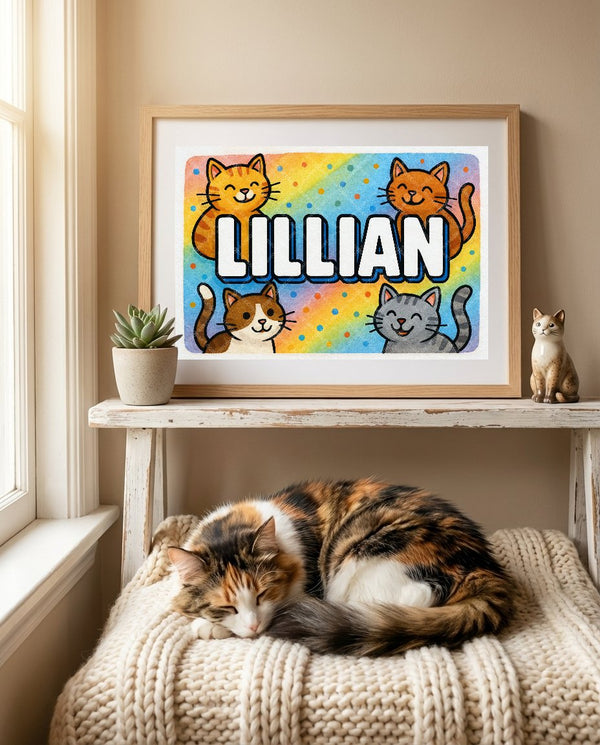 Lillian Colorful Cats Art