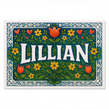 Calm personalized name art for Lillian