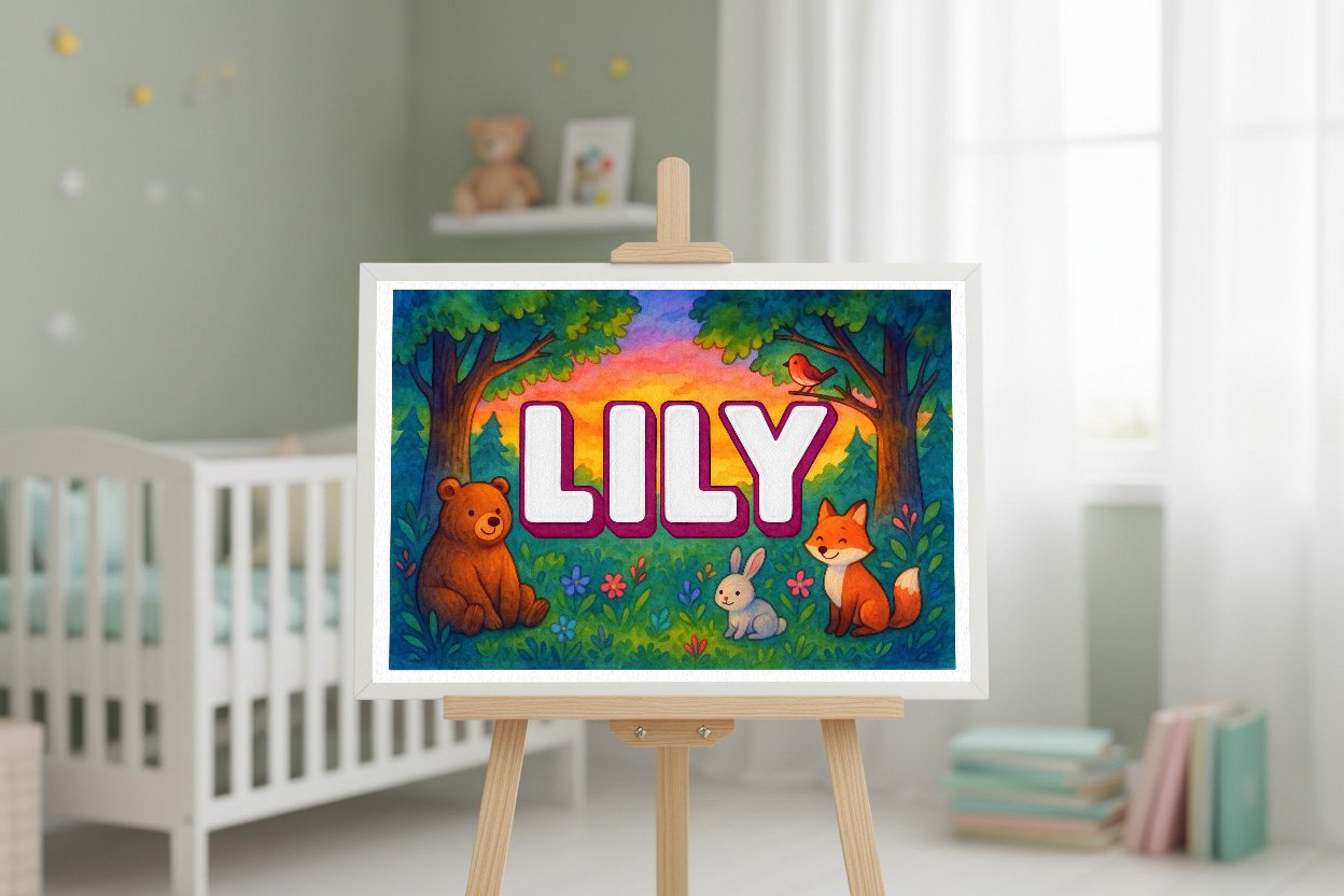 Personalized name art for Lily