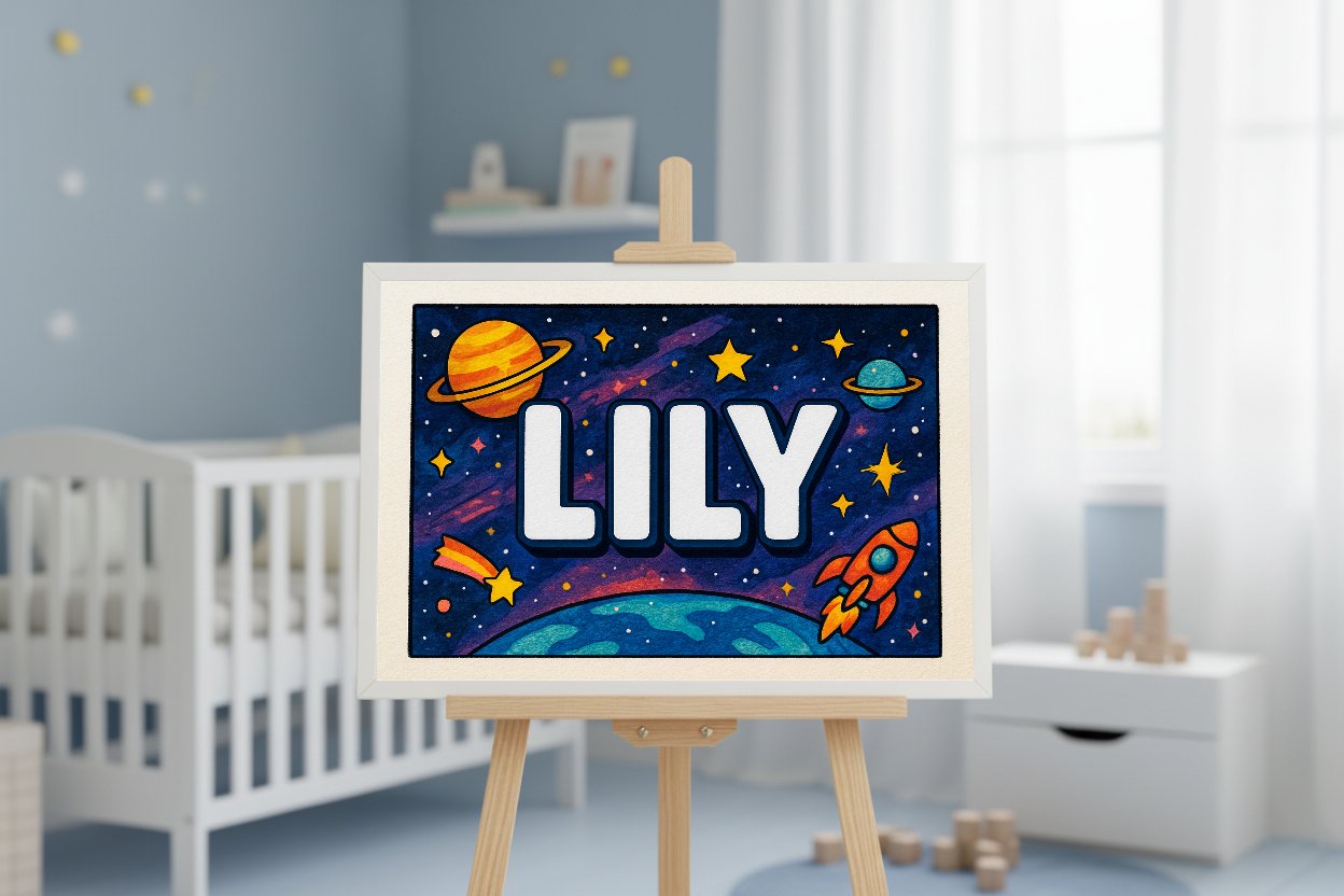 Personalized name art for Lily
