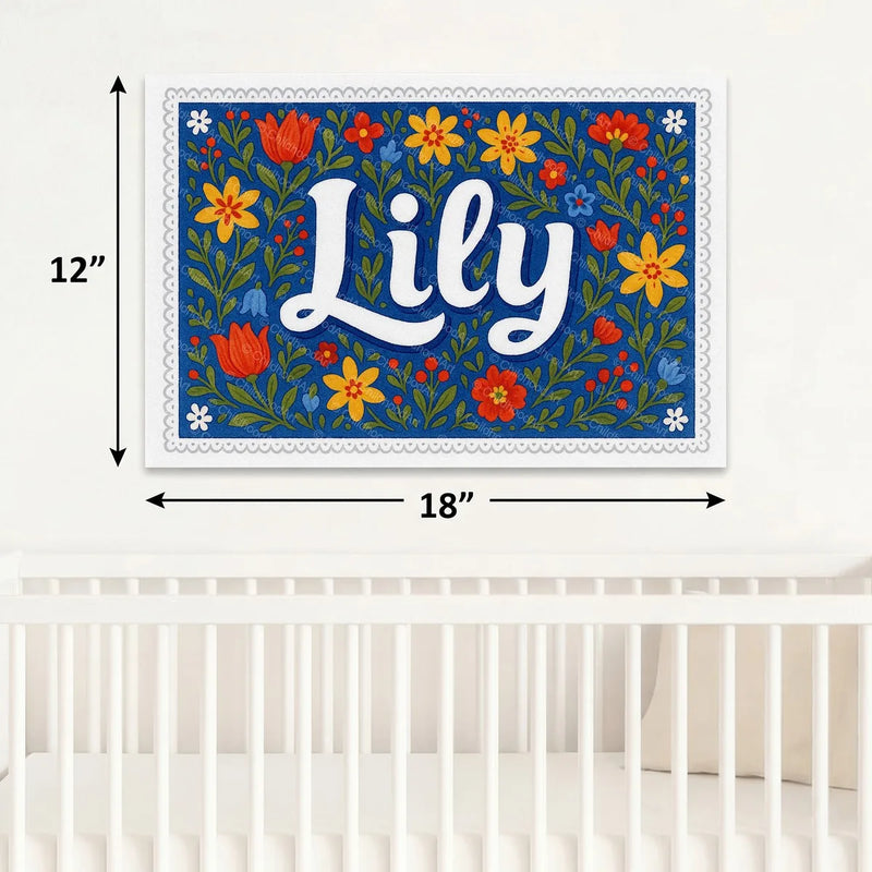 Calm personalized name art for Lily