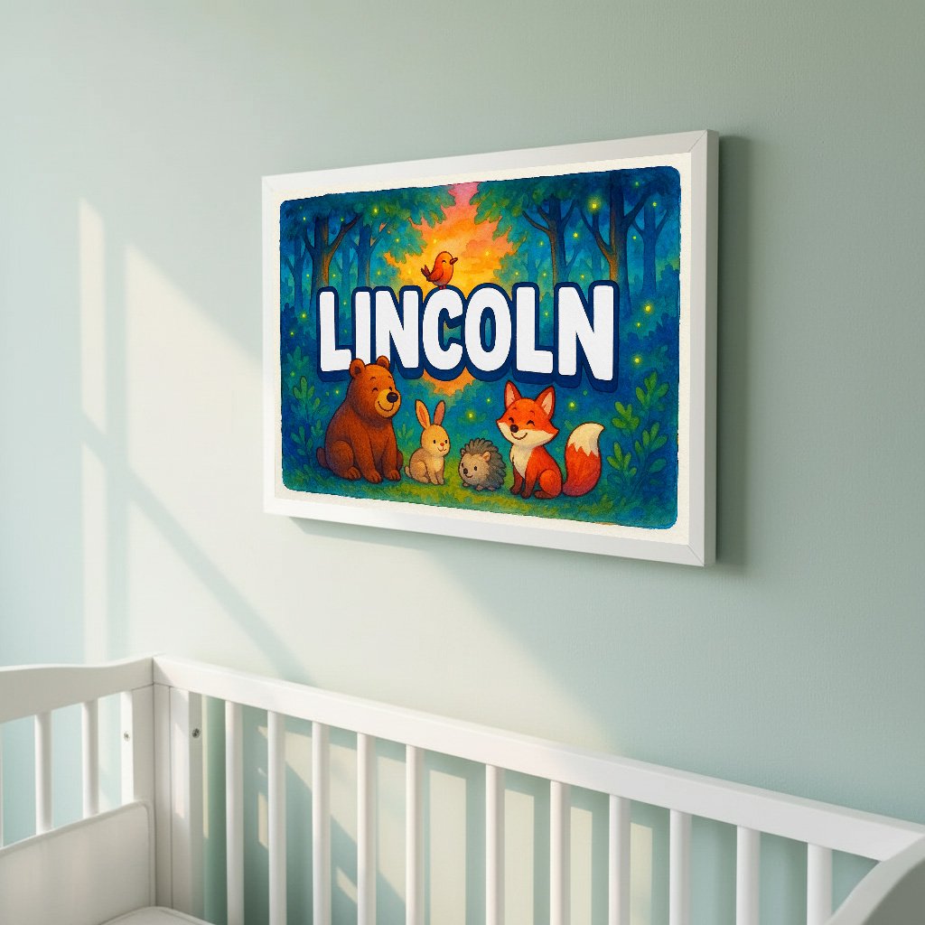 Personalized name art for Lincoln