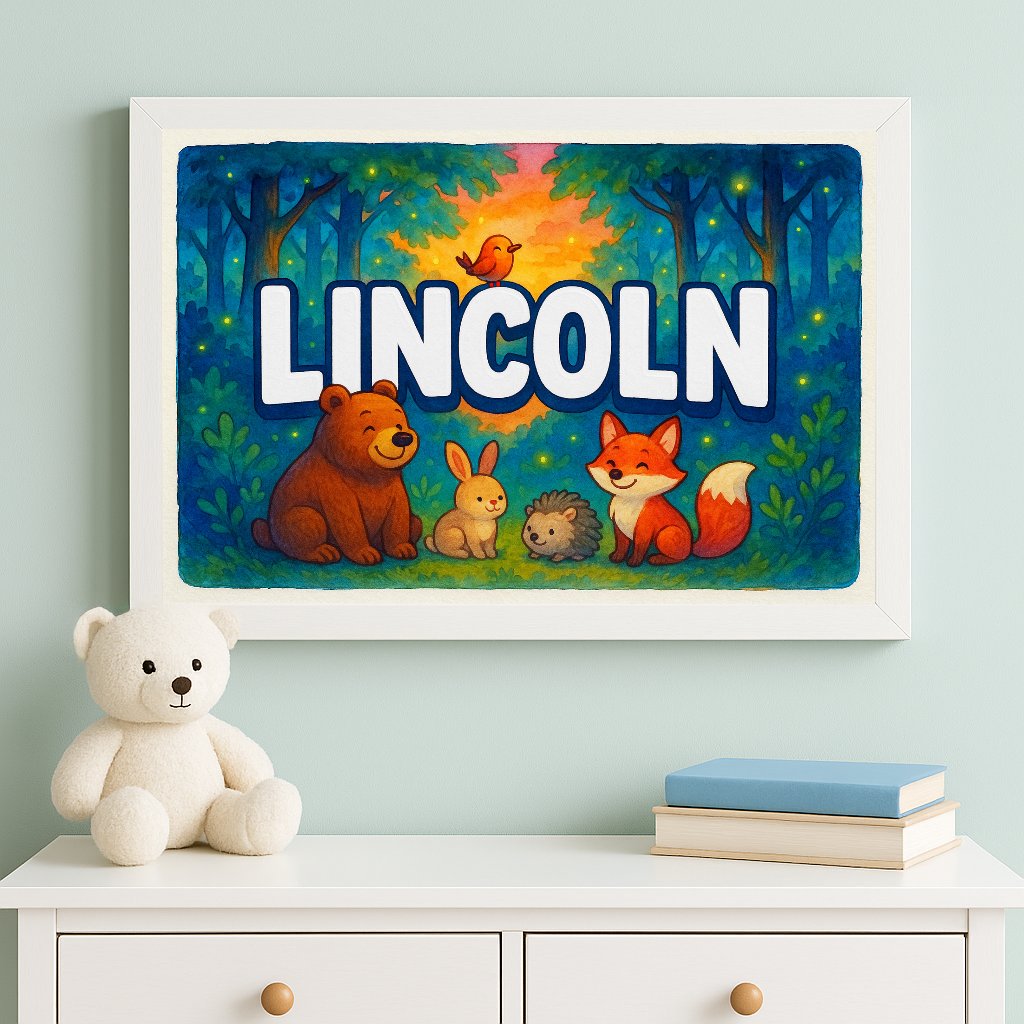 Personalized name art for Lincoln
