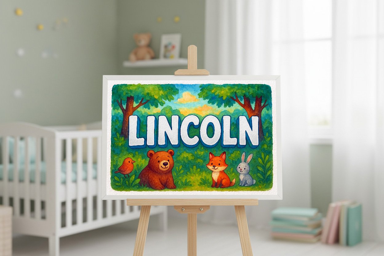 Personalized name art for Lincoln