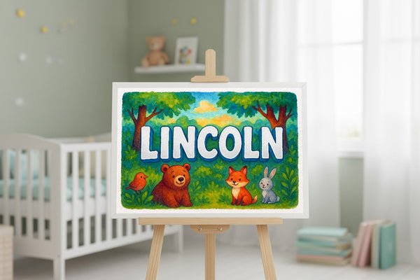 Lincoln’s Personalized Forest Friends Art