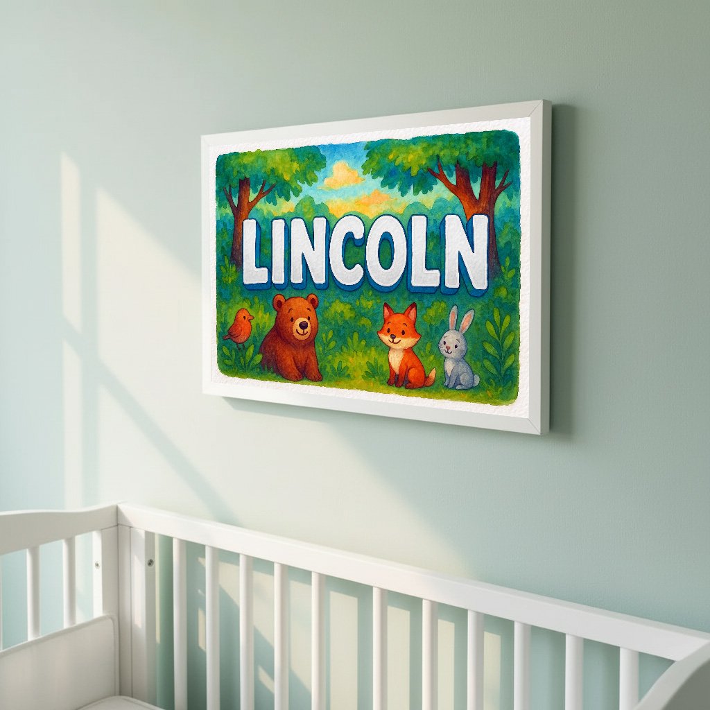Personalized name art for Lincoln