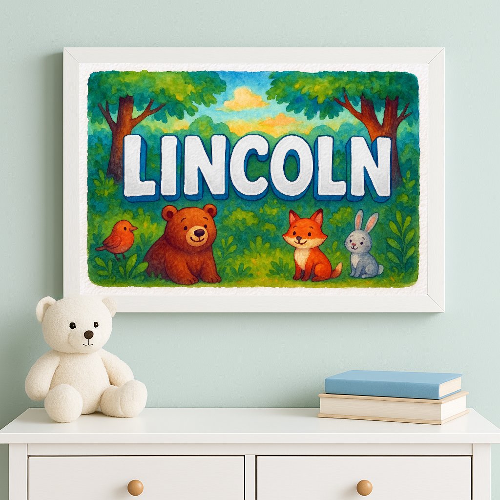 Personalized name art for Lincoln