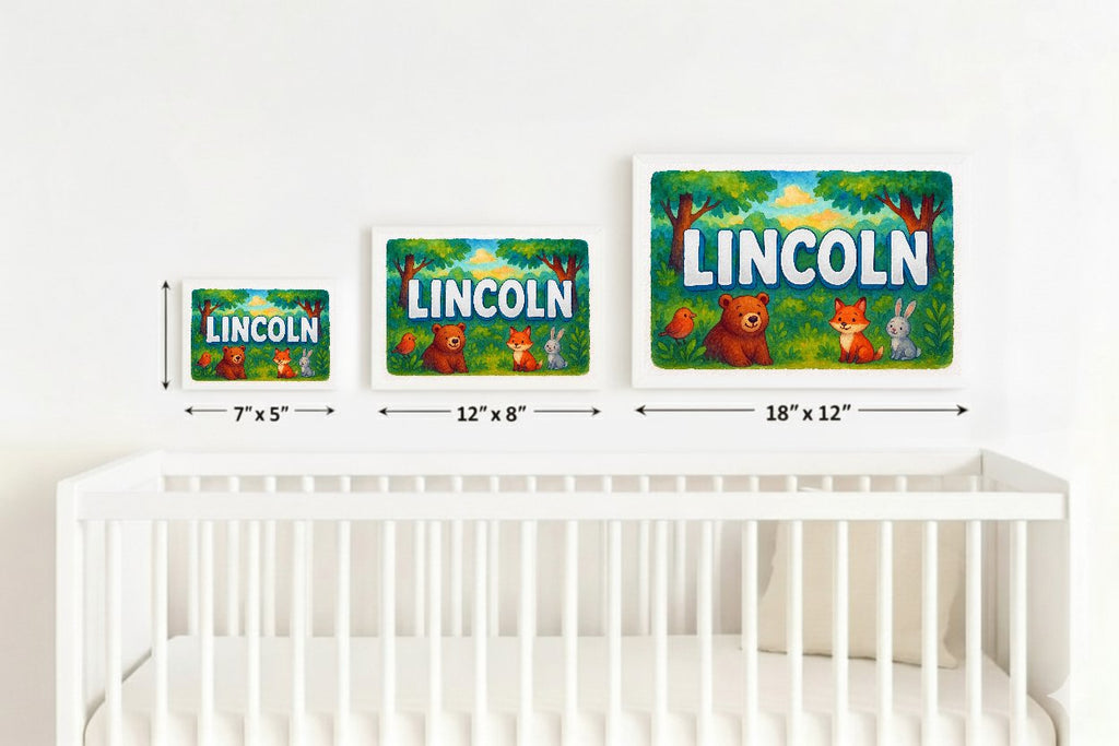 Personalized name art for Lincoln
