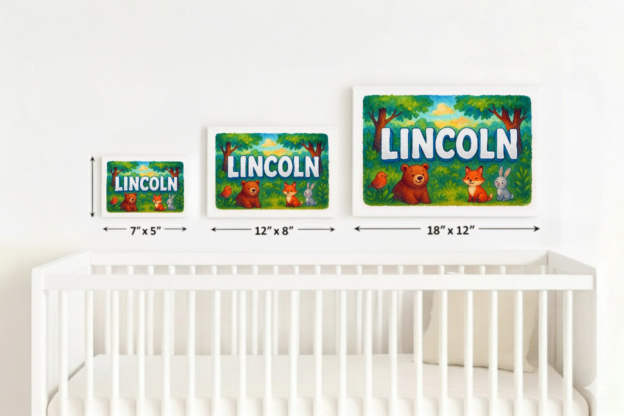 Personalized name art for Lincoln