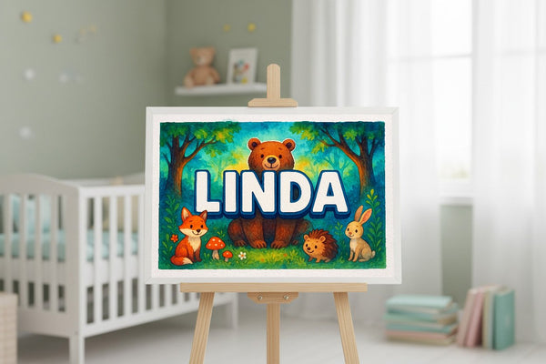 Linda’s Personalized Forest Friends Art