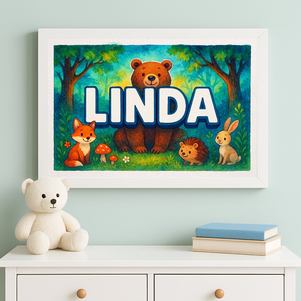 Personalized name art for Linda