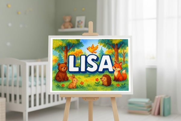 Lisa’s Personalized Forest Friends Art