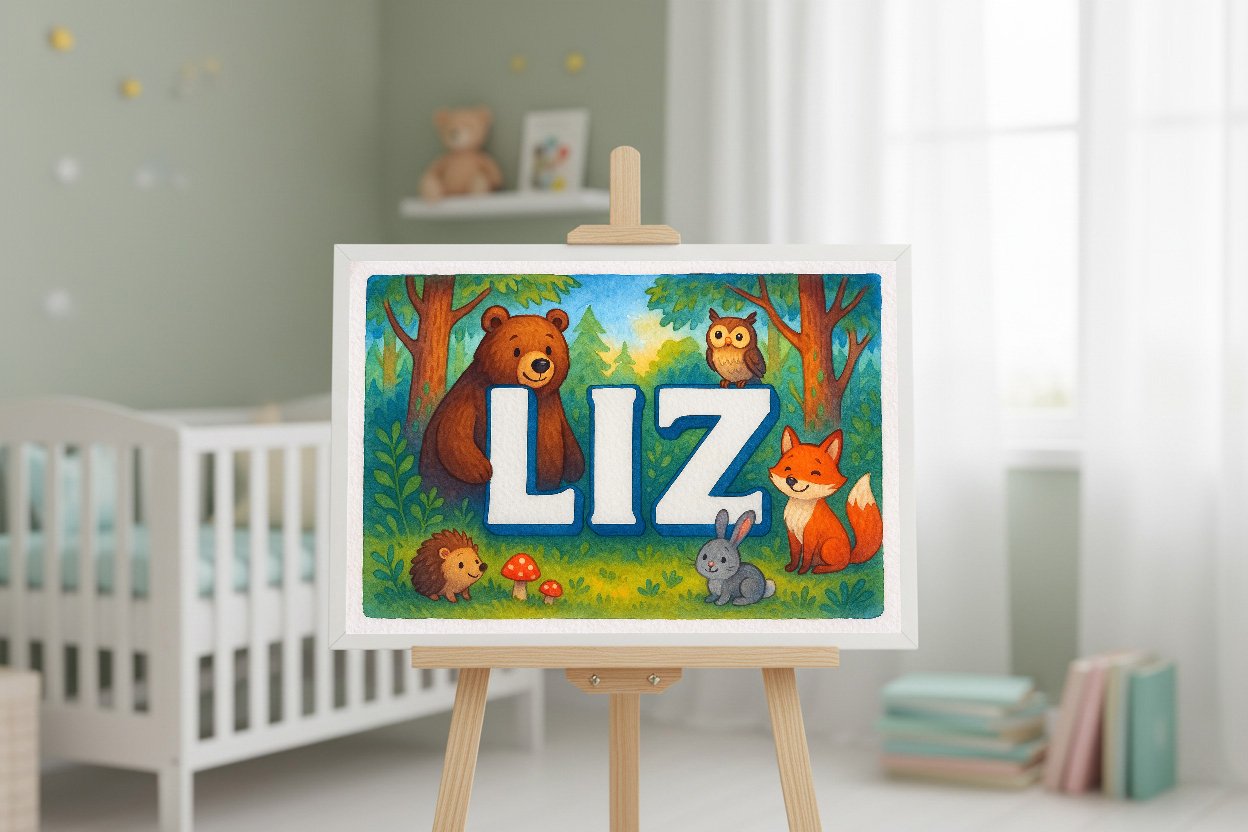 Personalized name art for Liz