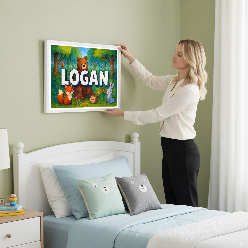 Personalized name art for Logan