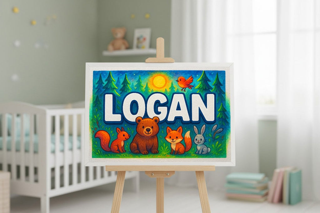Personalized name art for Logan