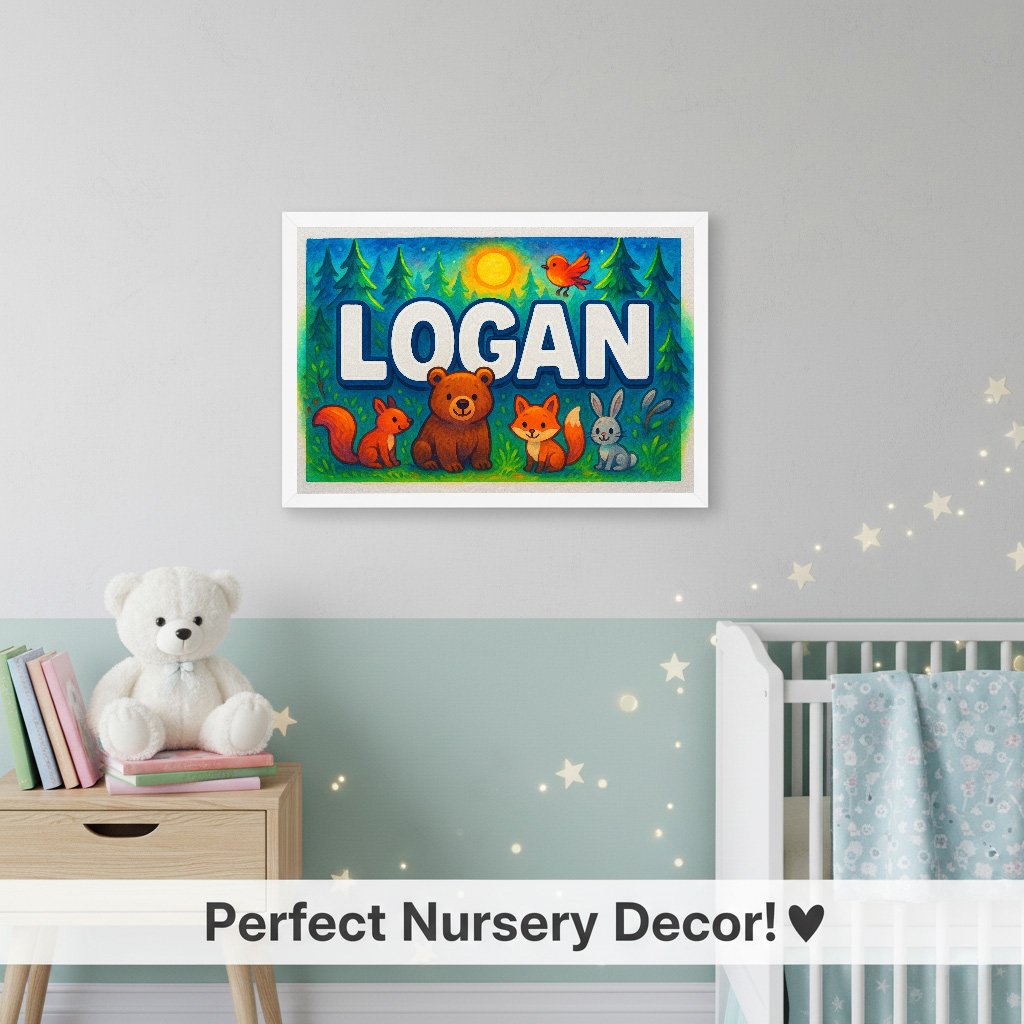 Personalized name art for Logan