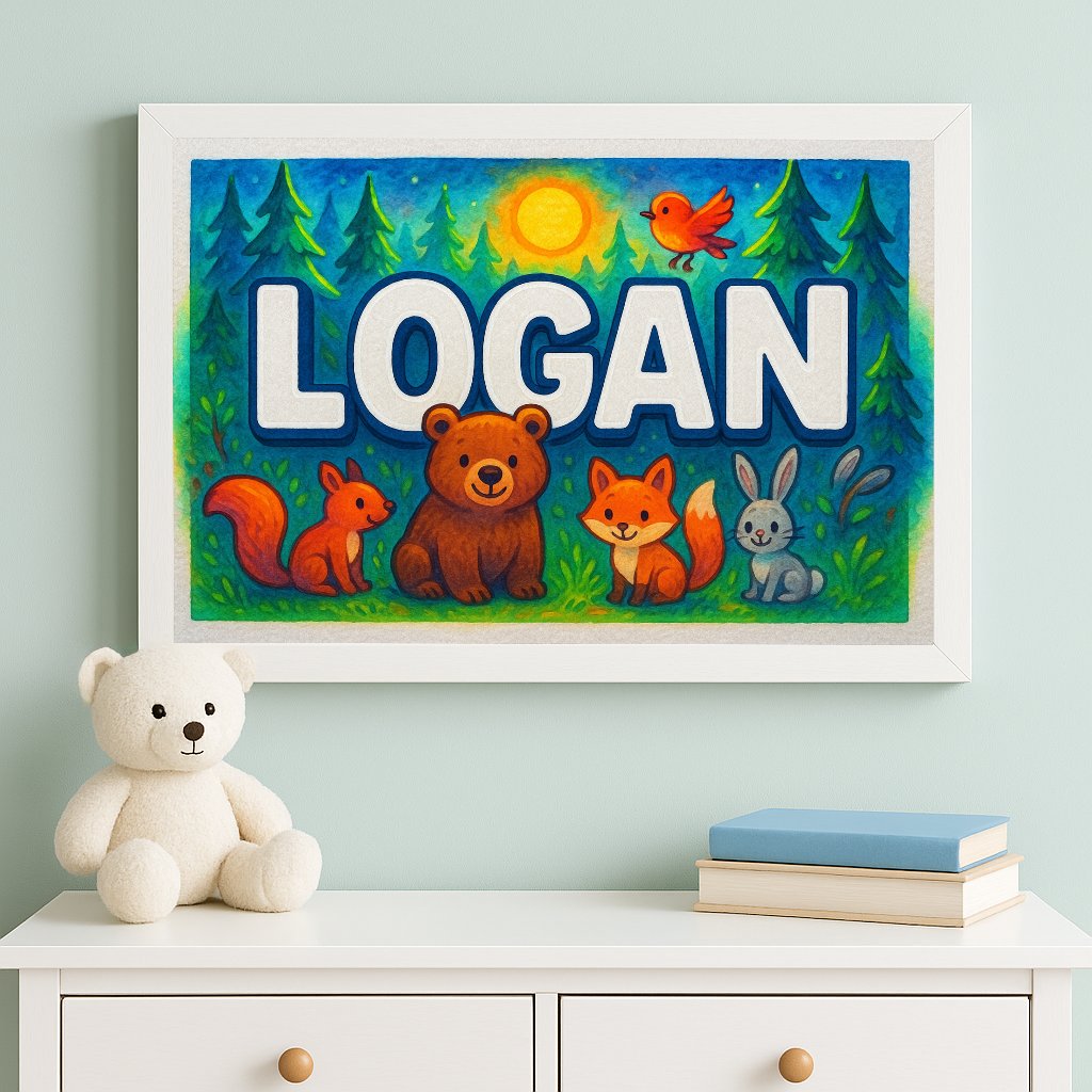 Personalized name art for Logan