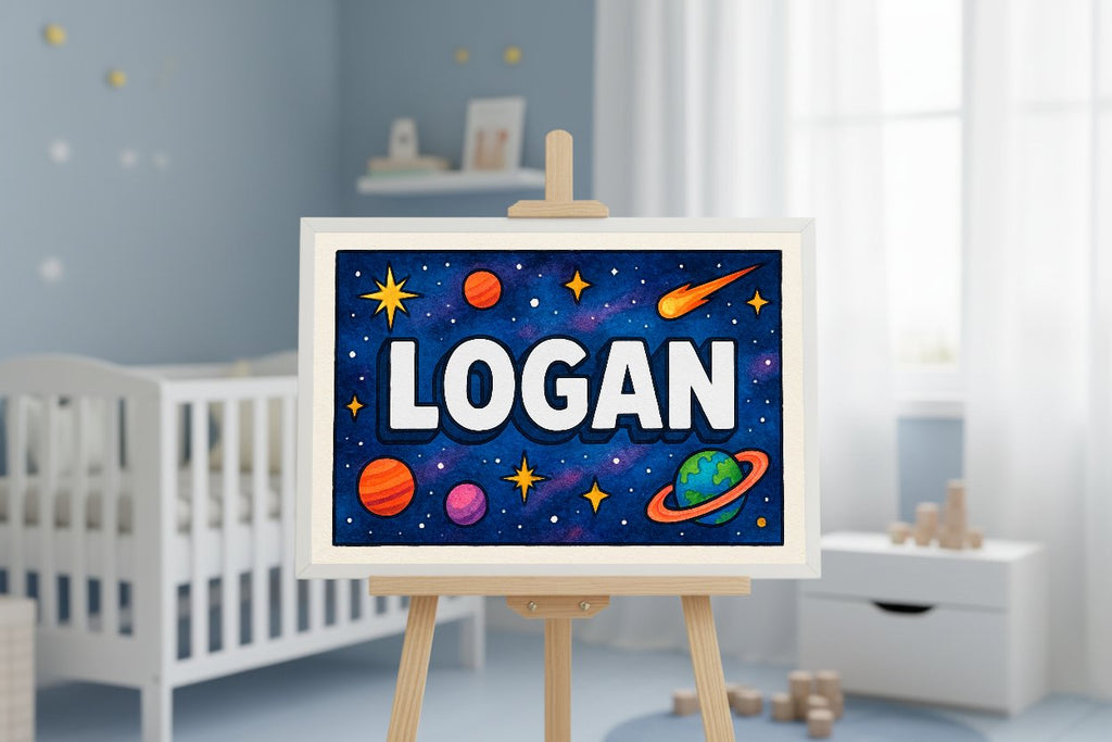 Personalized name art for Logan