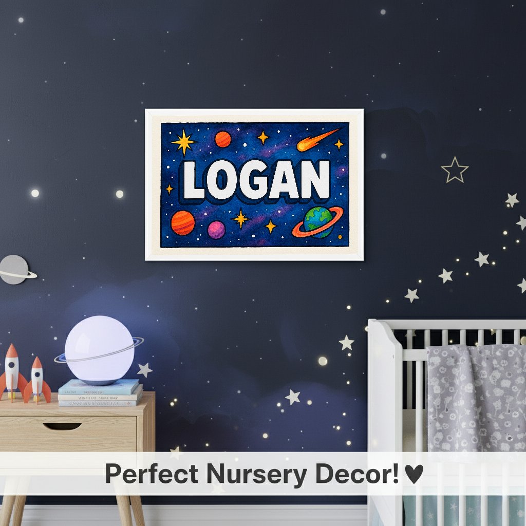 Personalized name art for Logan