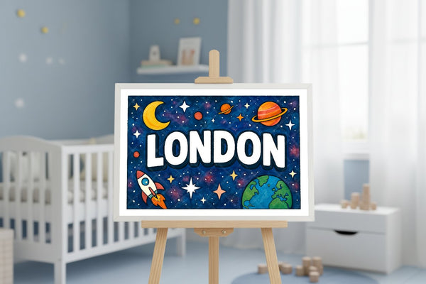 "London" Amongst the Stars Personalized Space Artwork
