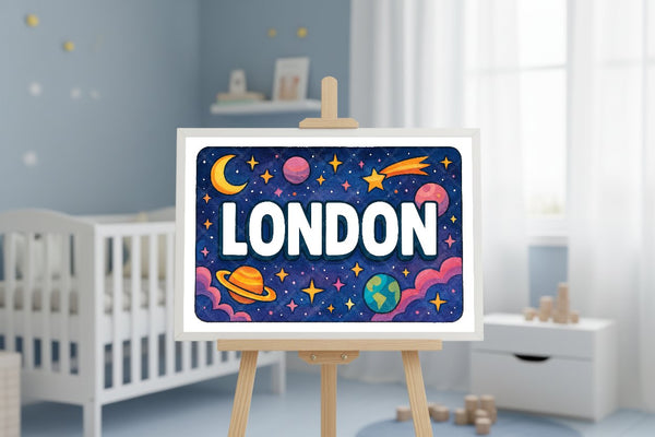 "London" Amongst the Stars Personalized Space Artwork