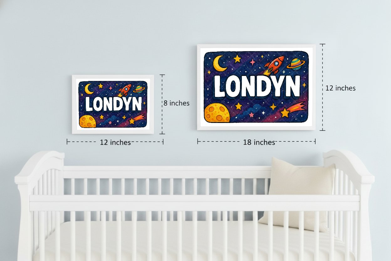 Personalized space name art for Londyn
