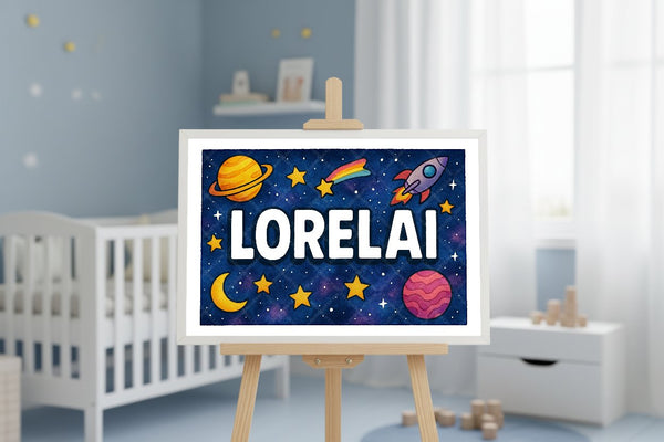 "Lorelai" Amongst the Stars Personalized Space Artwork