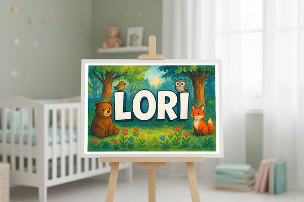 Lori’s Personalized Forest Friends Art