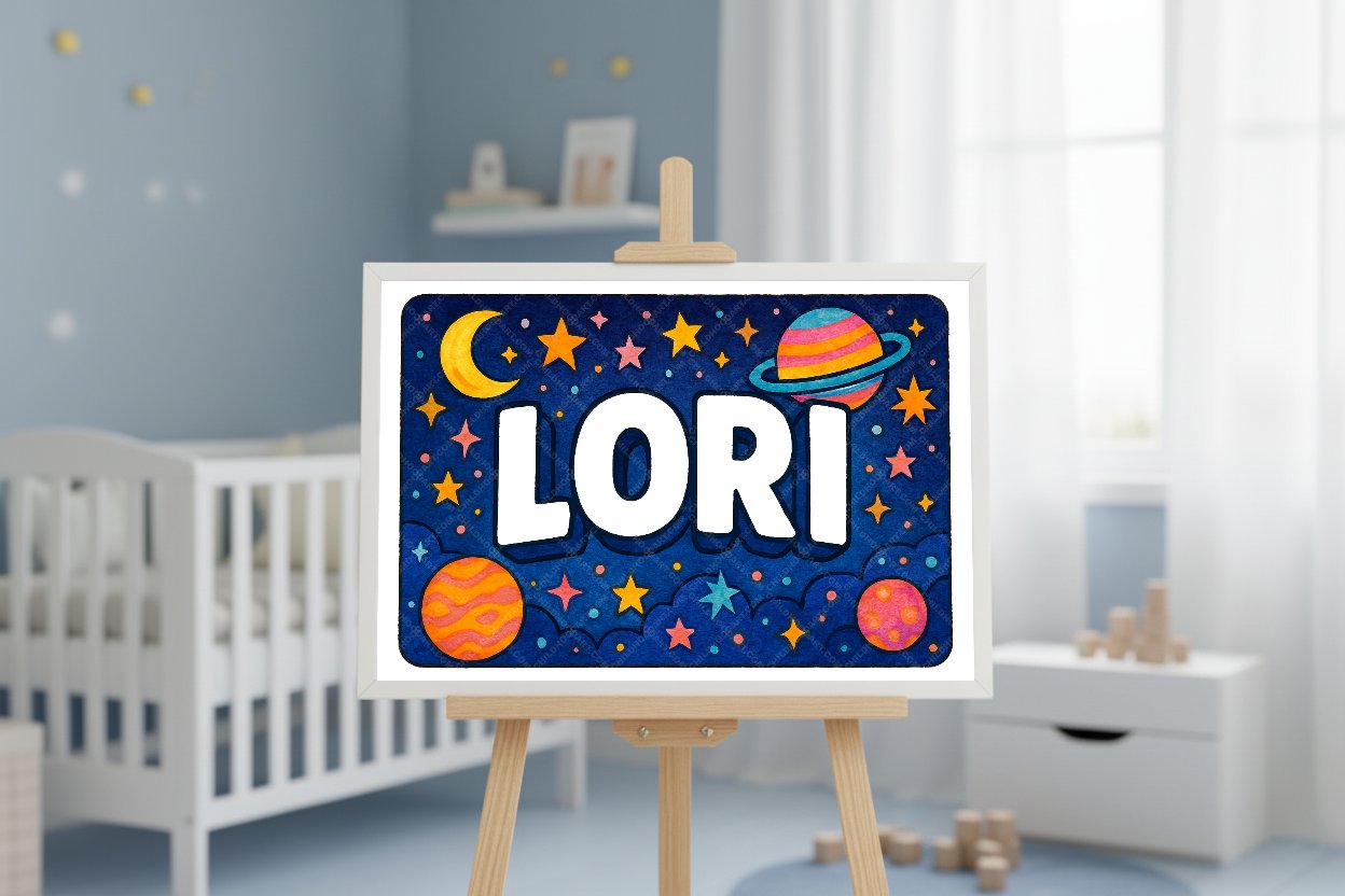 Personalized space name art for Lori