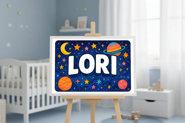 "Lori" Amongst the Stars Personalized Space Artwork