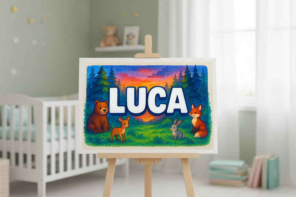 Personalized name art for Luca