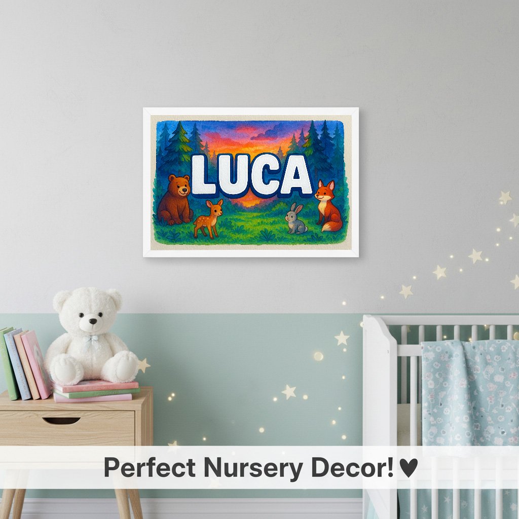 Personalized name art for Luca