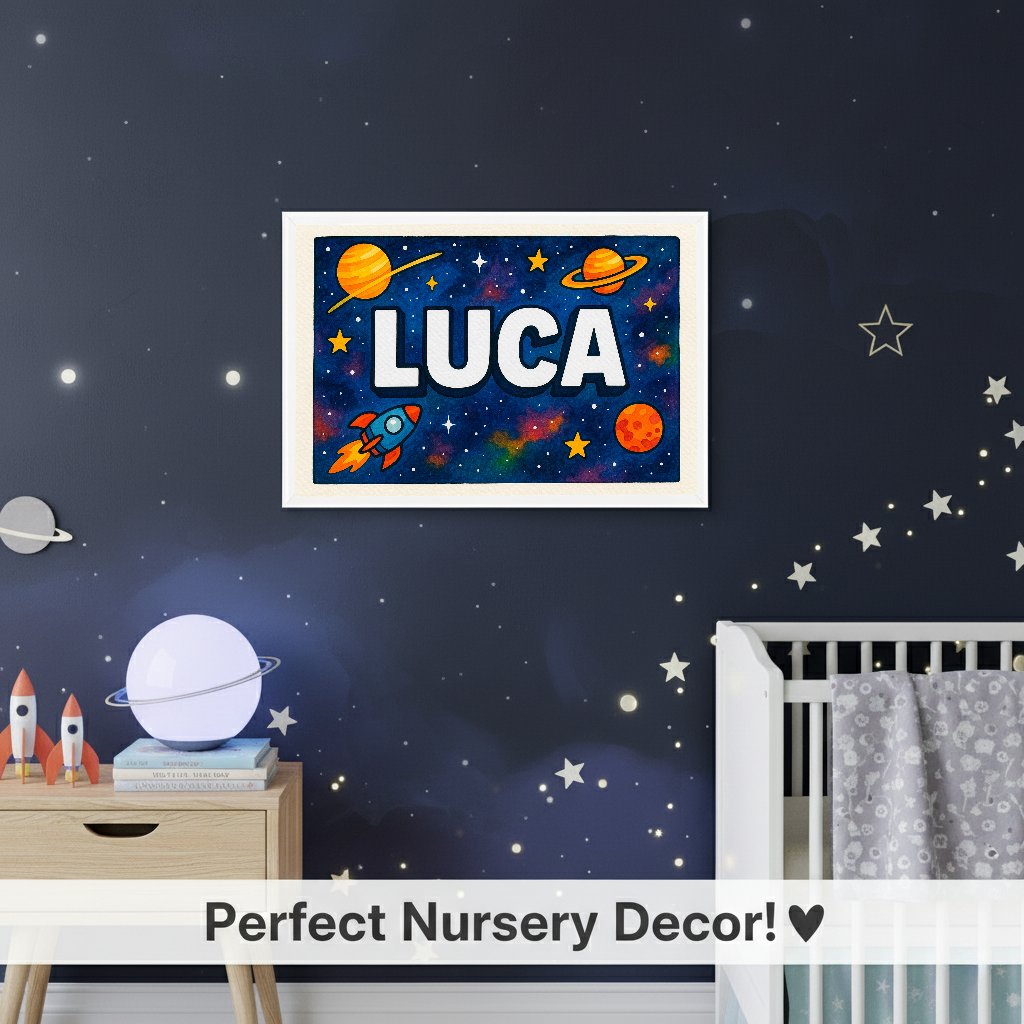 Personalized name art for Luca