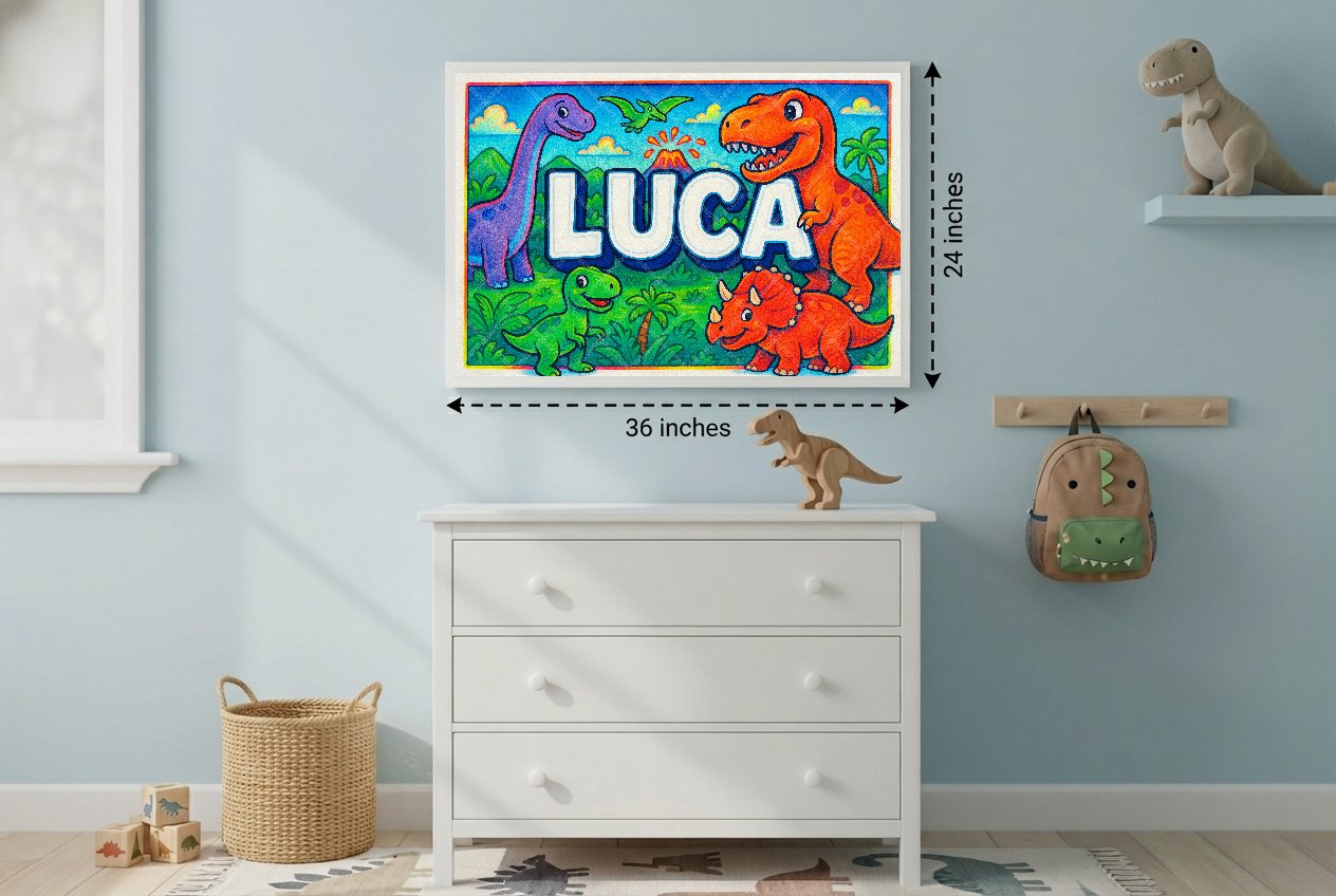 Personalized name art for Luca