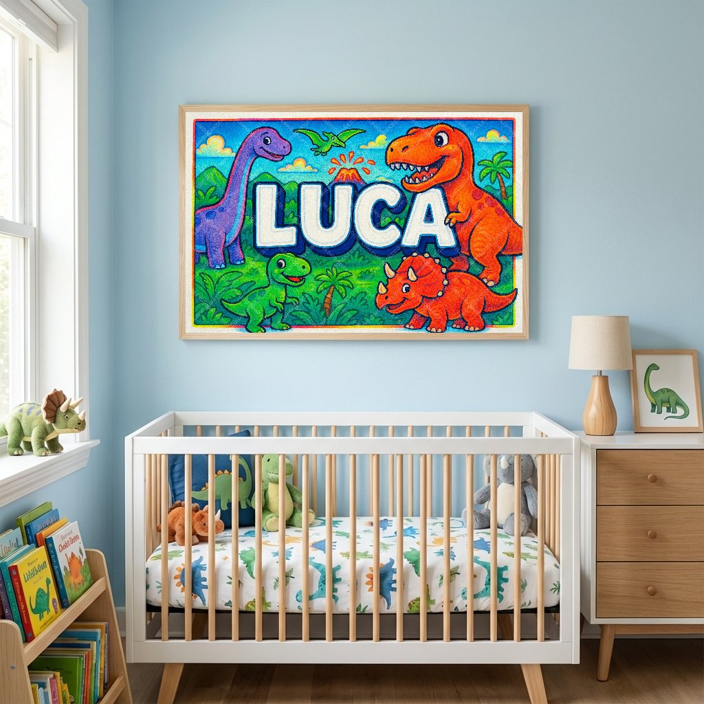 Personalized name art for Luca