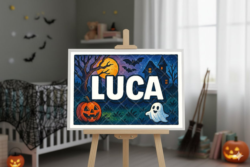 Personalized name art for Luca