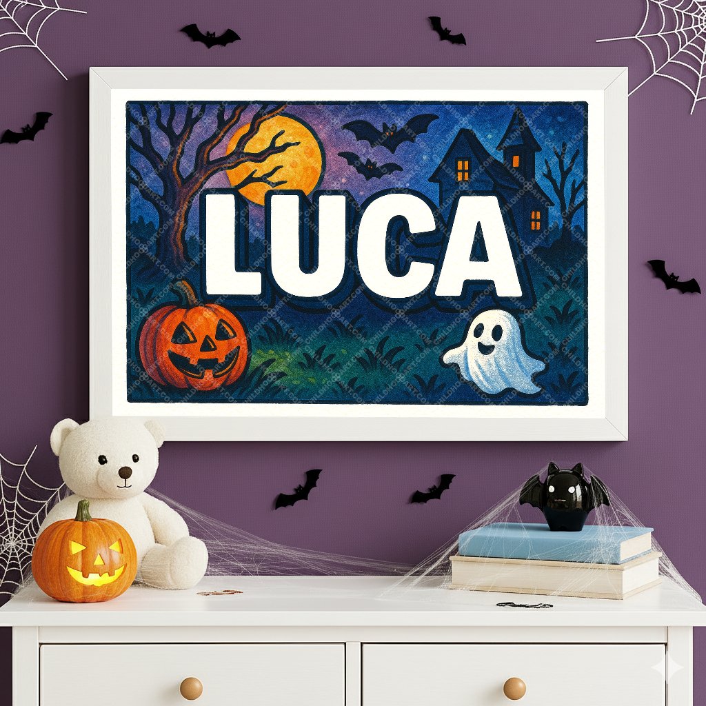 Personalized name art for Luca