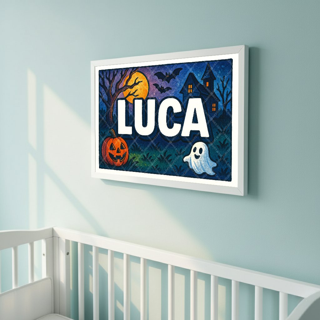 Personalized name art for Luca