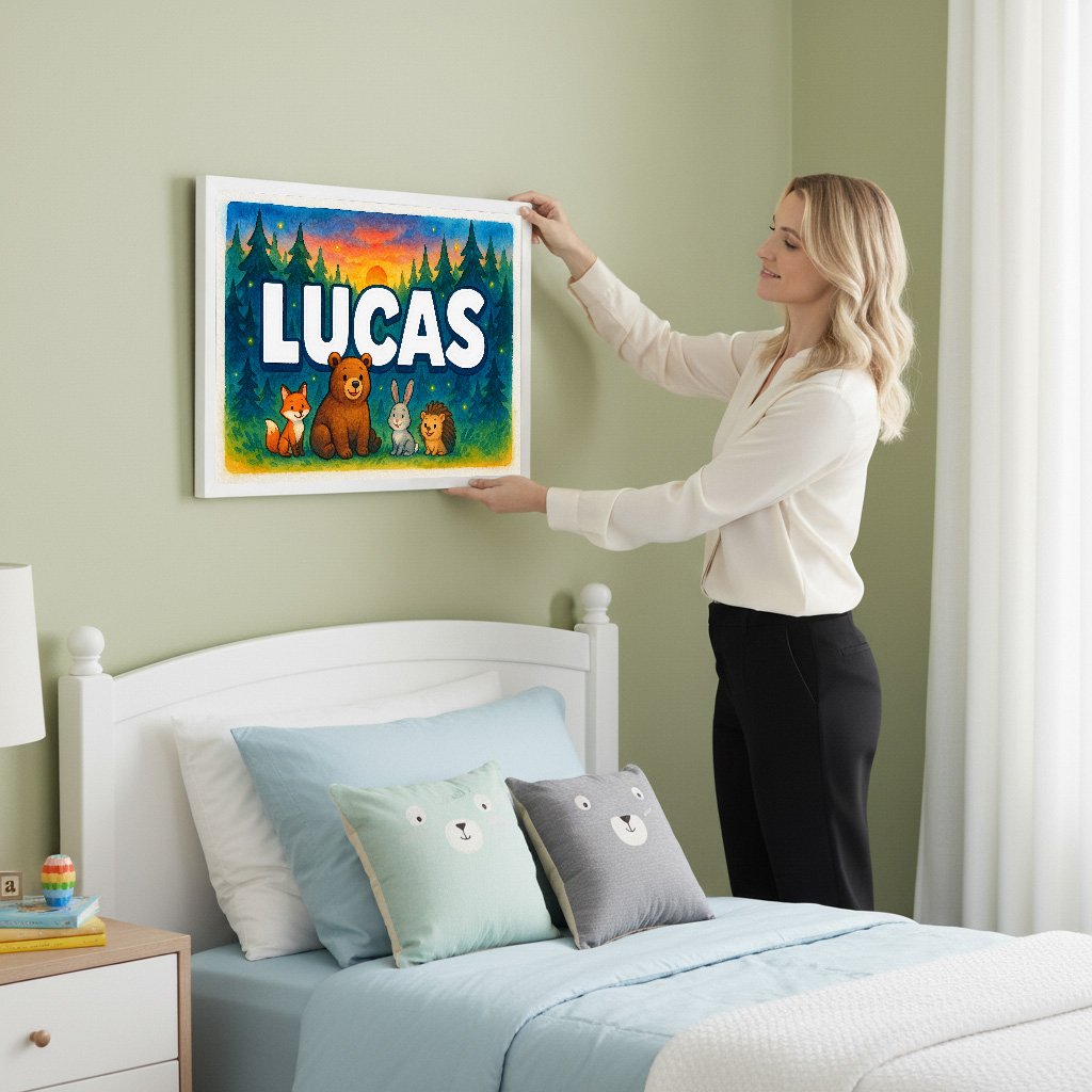 Personalized name art for Lucas