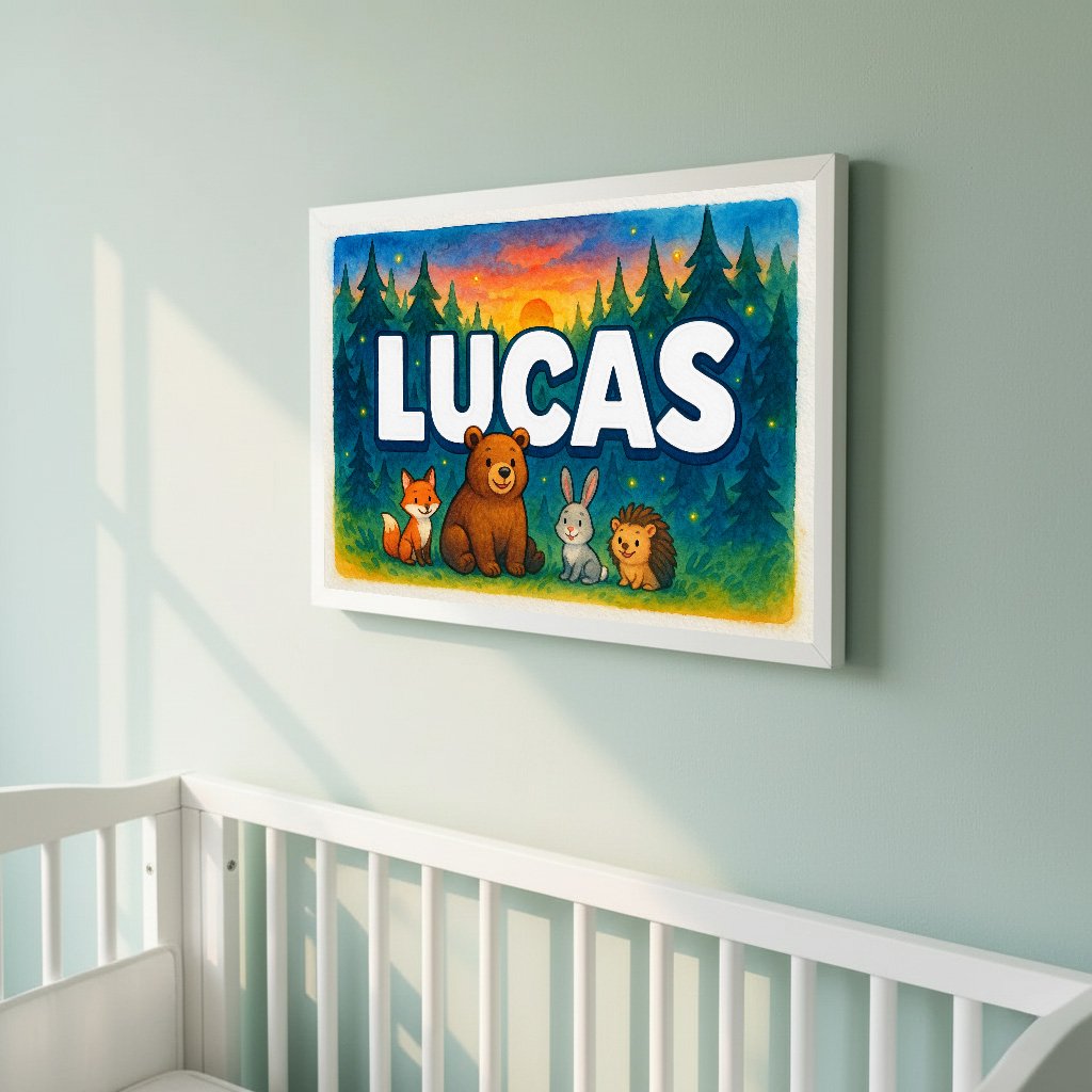 Personalized name art for Lucas