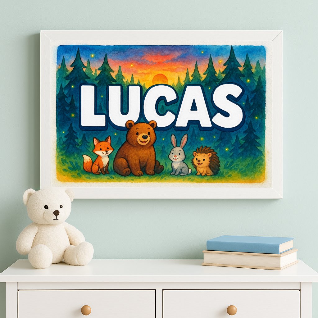 Personalized name art for Lucas
