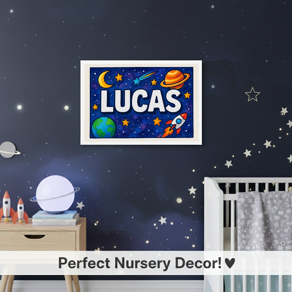 Personalized name art for Lucas