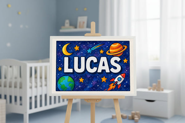 "Lucas" Amongst the Stars Personalized Space Artwork