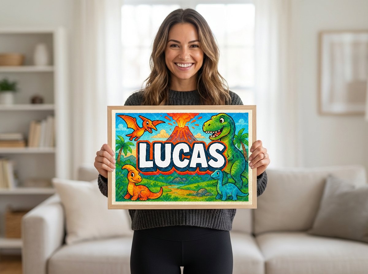 Personalized name art for Lucas