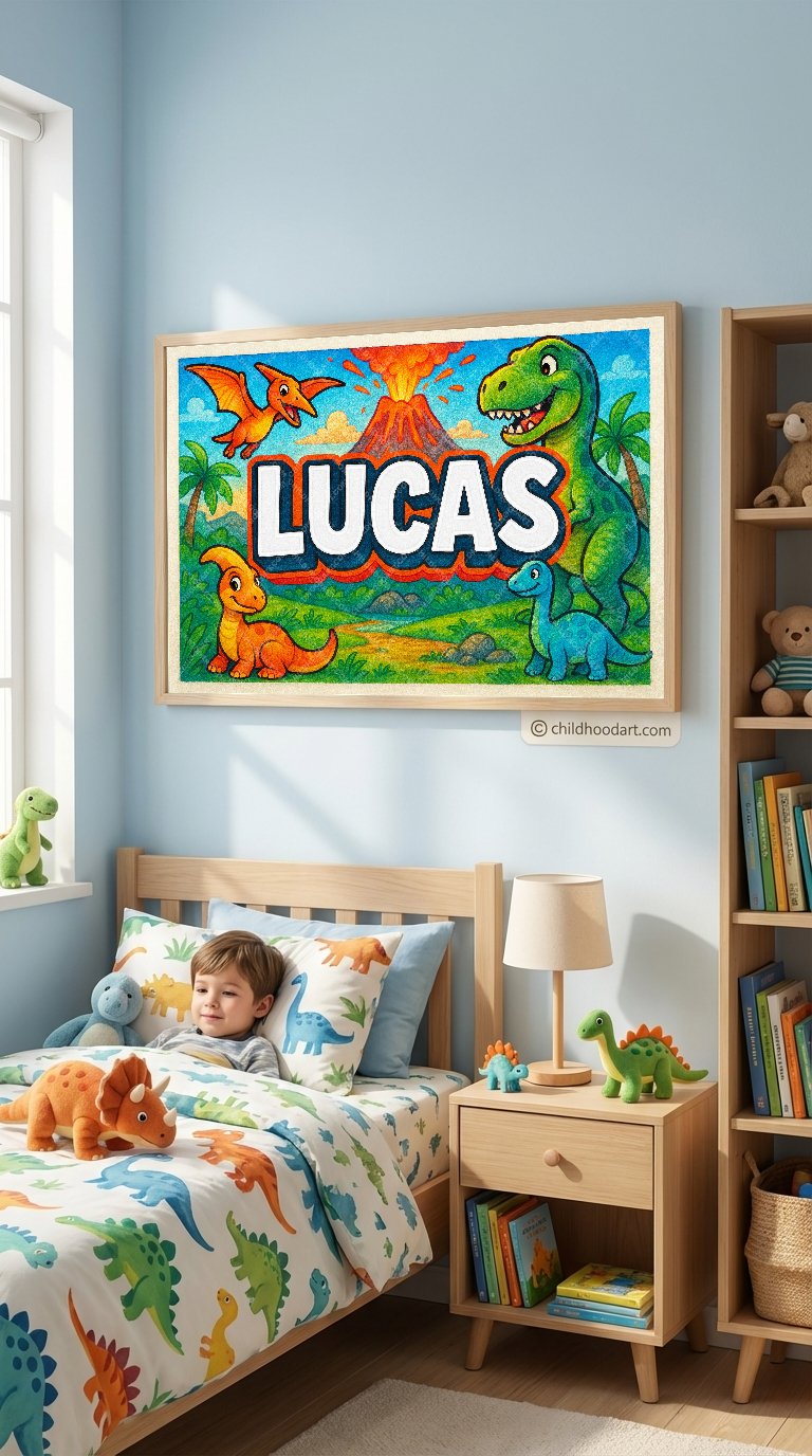 Personalized name art for Lucas