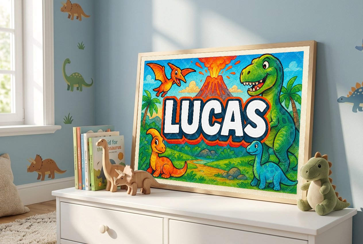 Personalized name art for Lucas