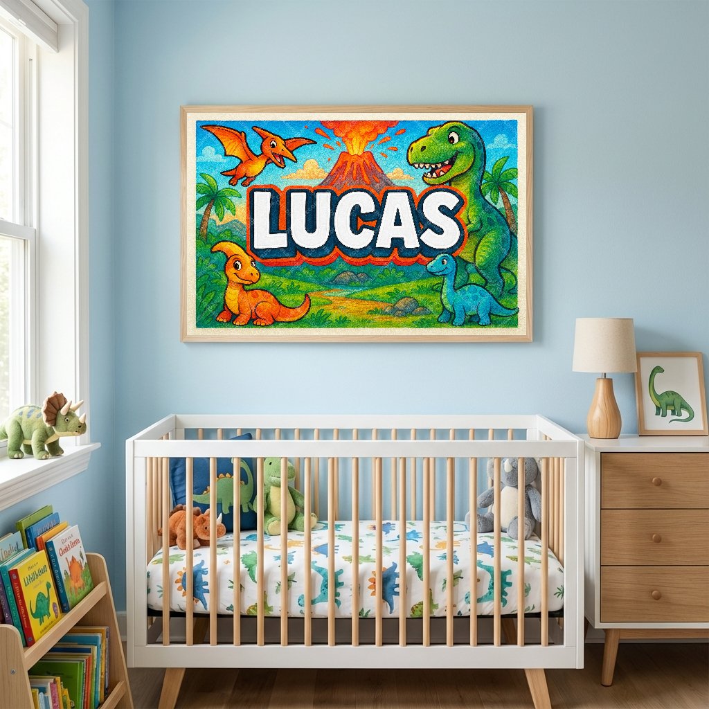 Personalized name art for Lucas