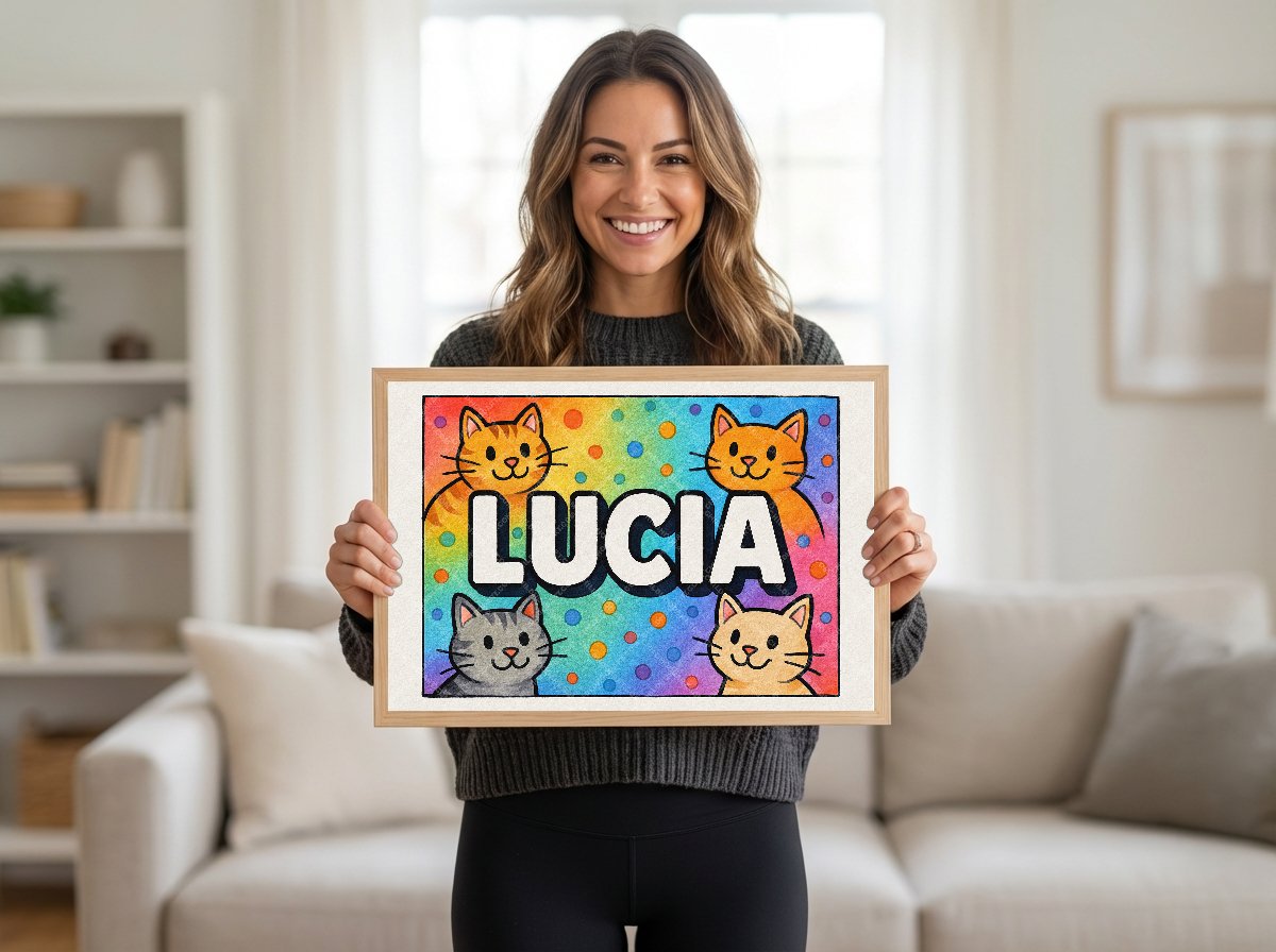 Personalized name art for Lucia