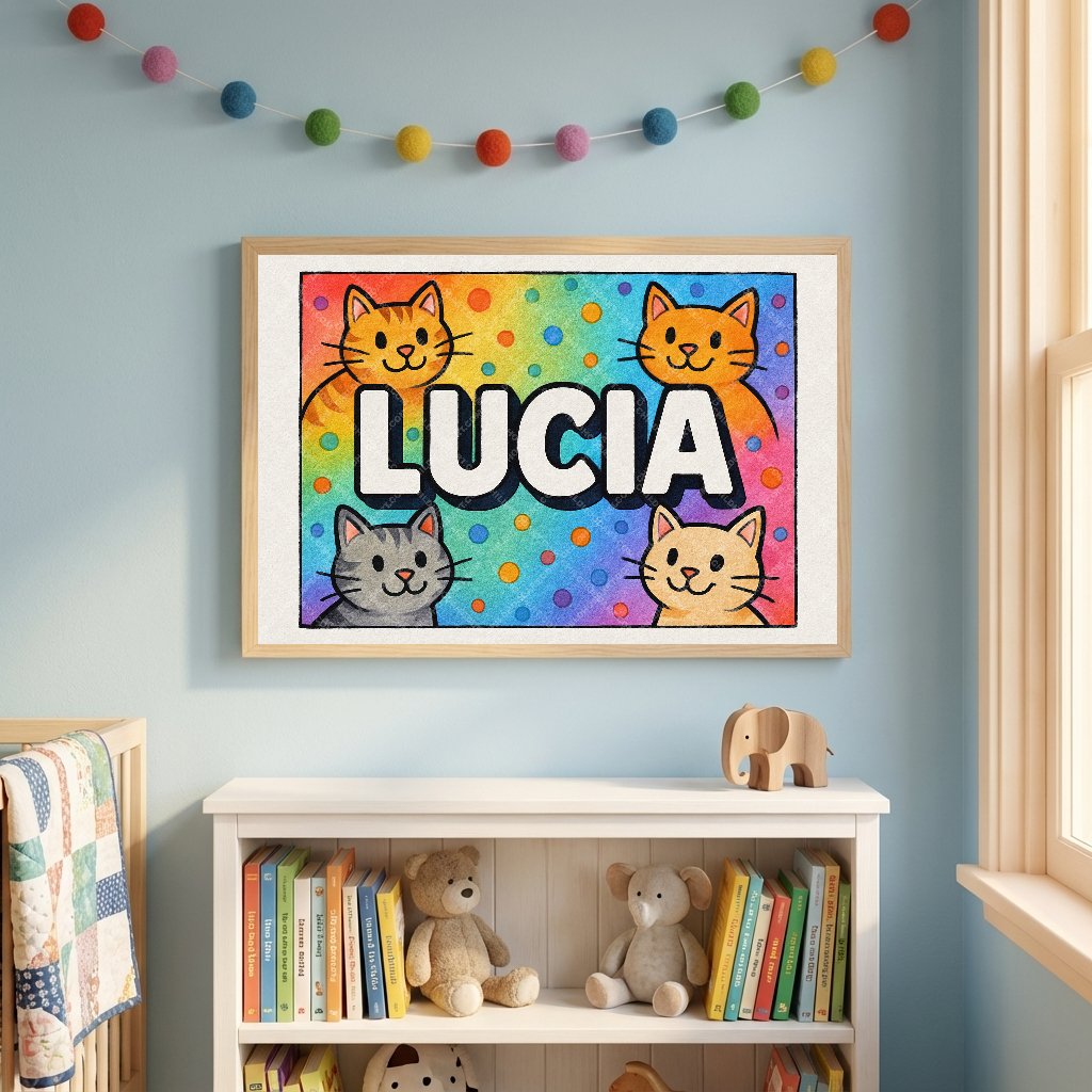 Personalized name art for Lucia