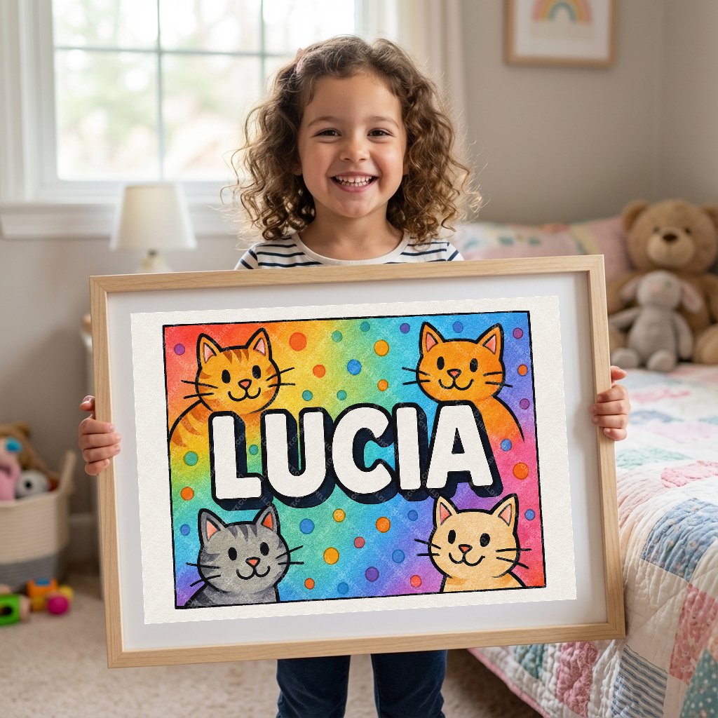 Personalized name art for Lucia